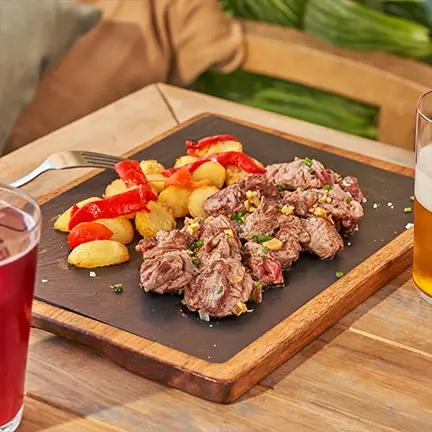Puntas de solomillo de ternera a la plancha