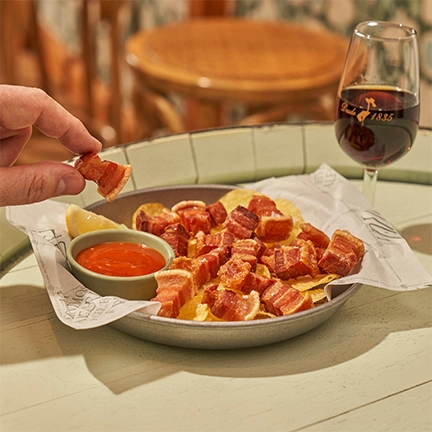 Torreznos fritos y bien crujientes