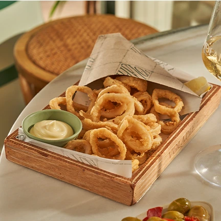 Calamares enharinados y fritos